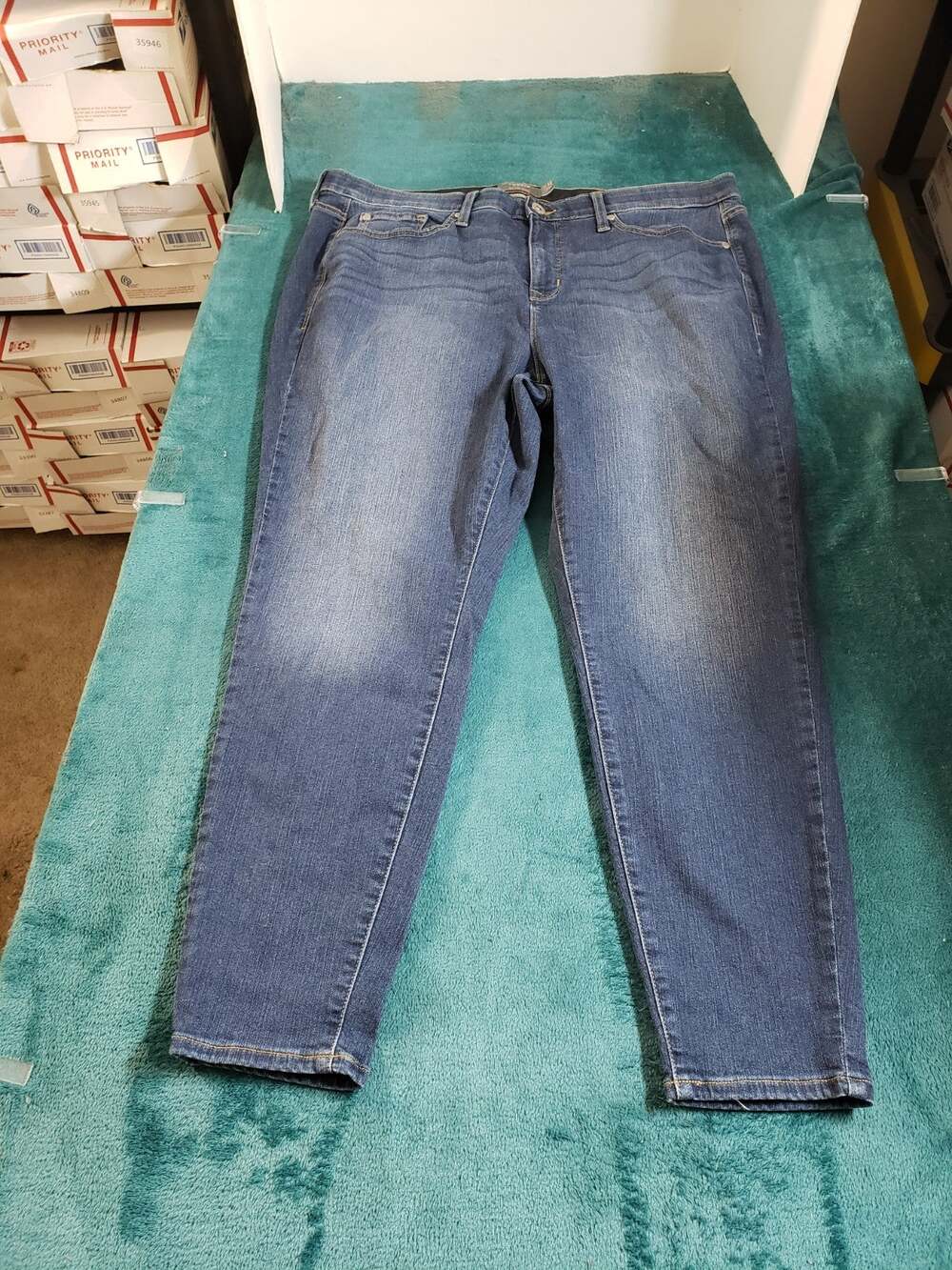 Torrid Jeans Size 22 Womens Blue Denim Stretch Pants High Rise Skinny